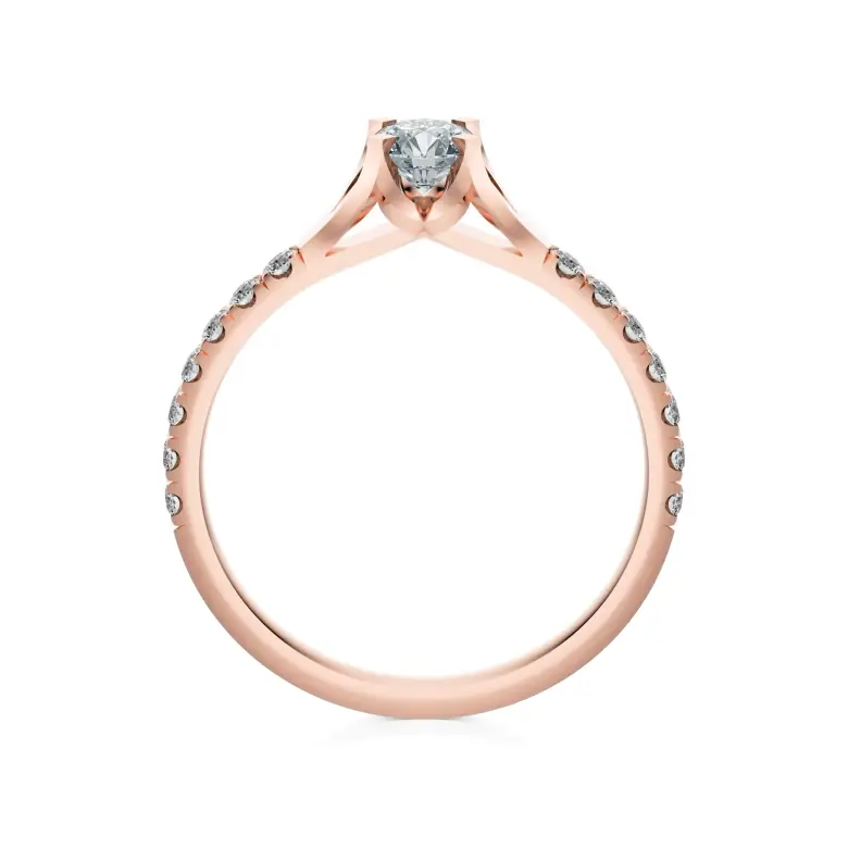 Pierścionek z różowego złota z diamentami AJPZ_107